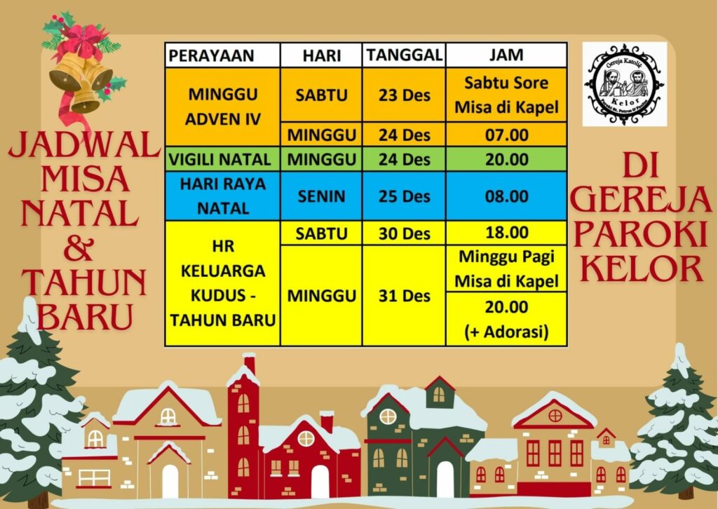 Jadwal Misa Natal Gereja Katolik Di Kevikepan Jogja Timur