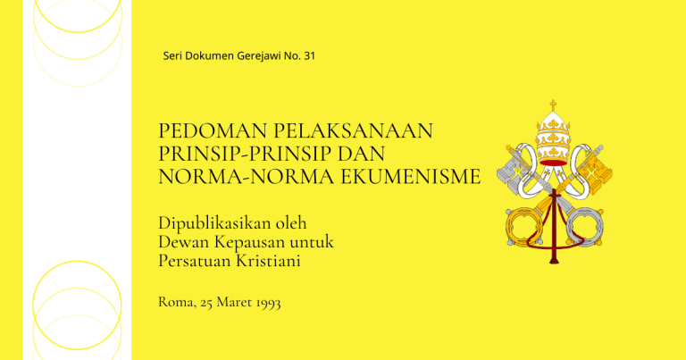 Pedoman pelaksanaan prinsip prinsip dan norma norma ekumenisme