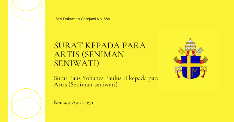 SURAT KEPADA PARA ARTIS (SENIMAN SENIWATI)