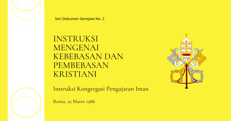 instruksi mengenai kebebasan dan pembebasan kristiani