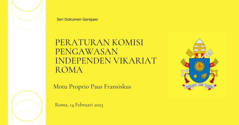 peraturan komisi pengawasan independen vikariat roma