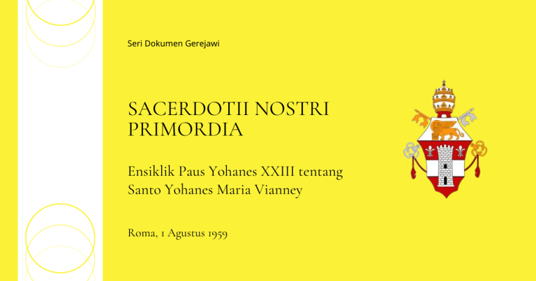 sacerdotii nostri primordia
