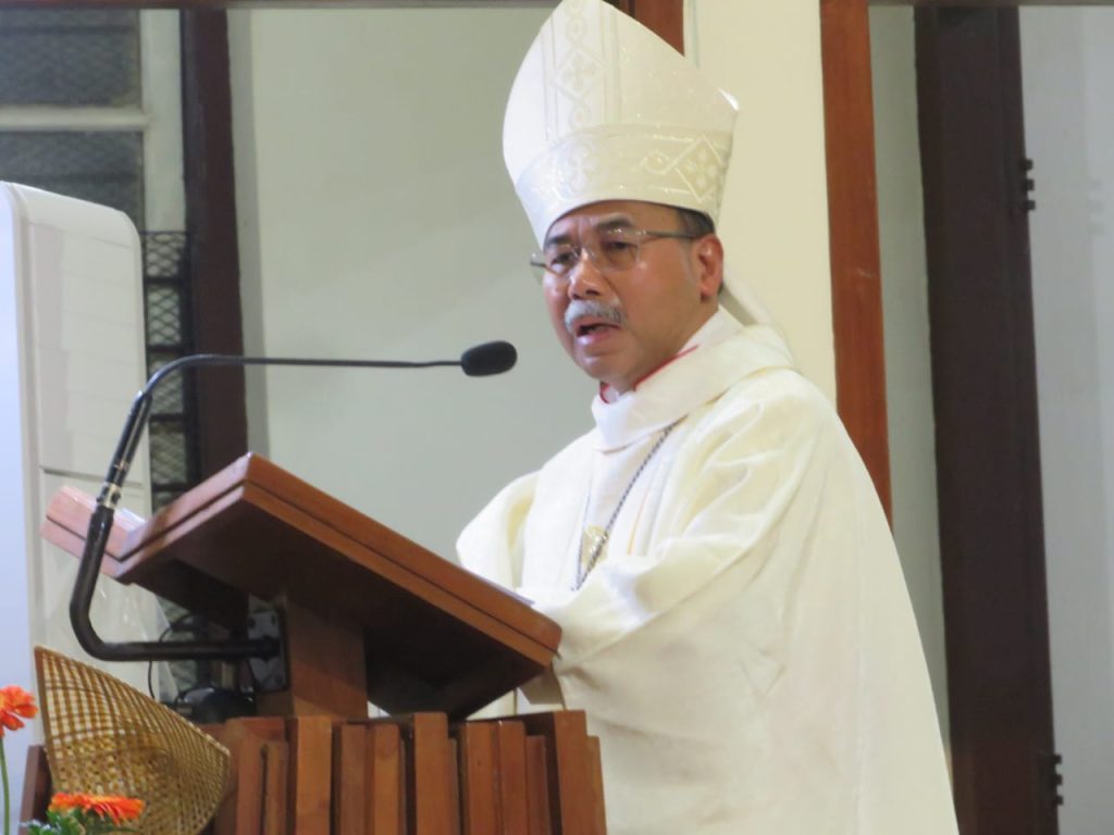 Uskup Keuskupan Agung Semarang Mgr. Robertus Rubiyatmoko saat homili misa HUT ke-58 Kevikepan Kedu di Gereja Santo Atonius Muntilan, Magelang, Jawa Tengah, Senin, 18 Agustus 2025/ KOMSOS KEDU/Harry Nug