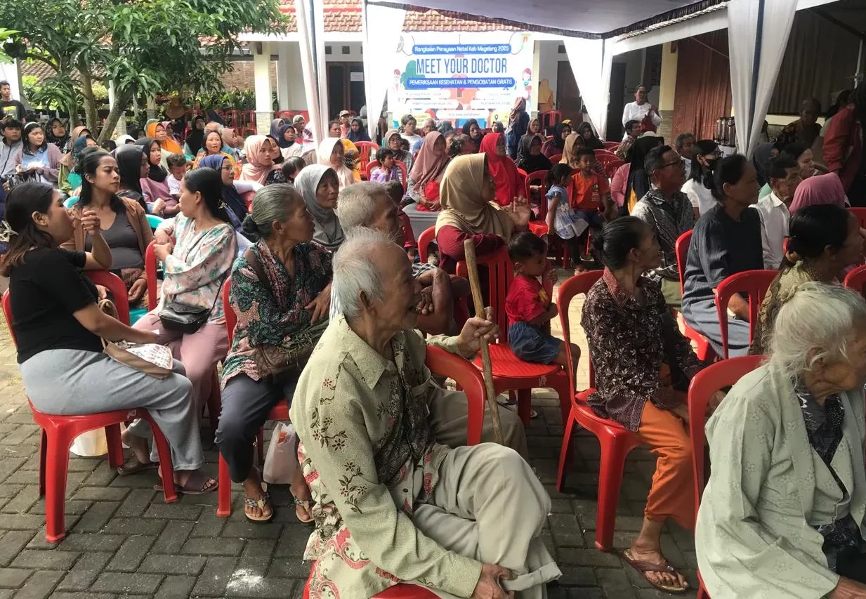 Momen acara ‘’Meet Your Doctor’’ oleh paguyuban Kadang Kinasih, Sabtu, 13 Desember 2025 di Desa Tegalsari, Kabupaten Magelang/Komsos Kedu/Harry Nug.