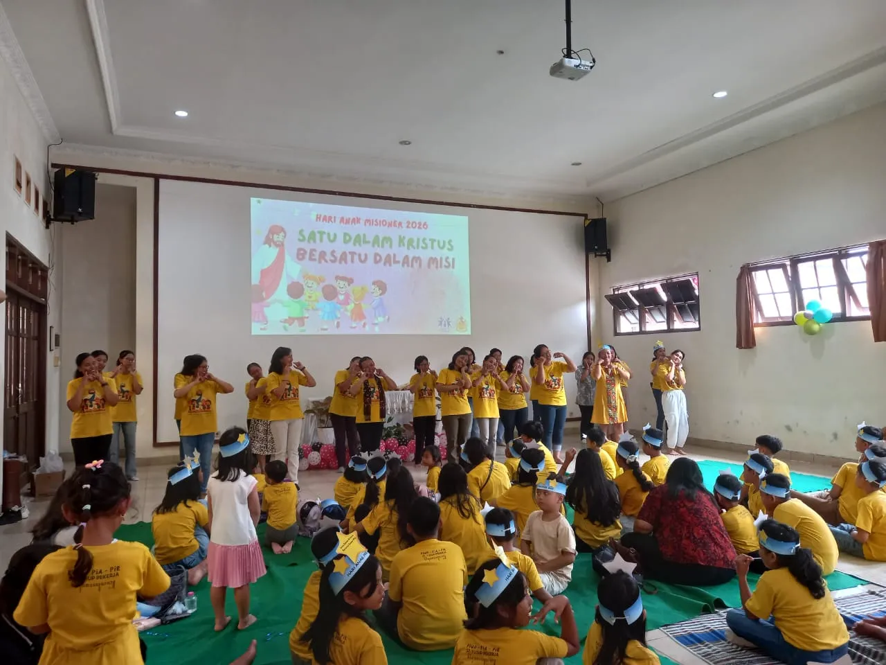 Momen acara Hari Anak Misioner Sedunia di Paroki Santo Yusuf Pekerja Mertoyudan, Kabupaten Magelang, Minggu, 4 Januari 2026/Dokumentasi Pribadi.
