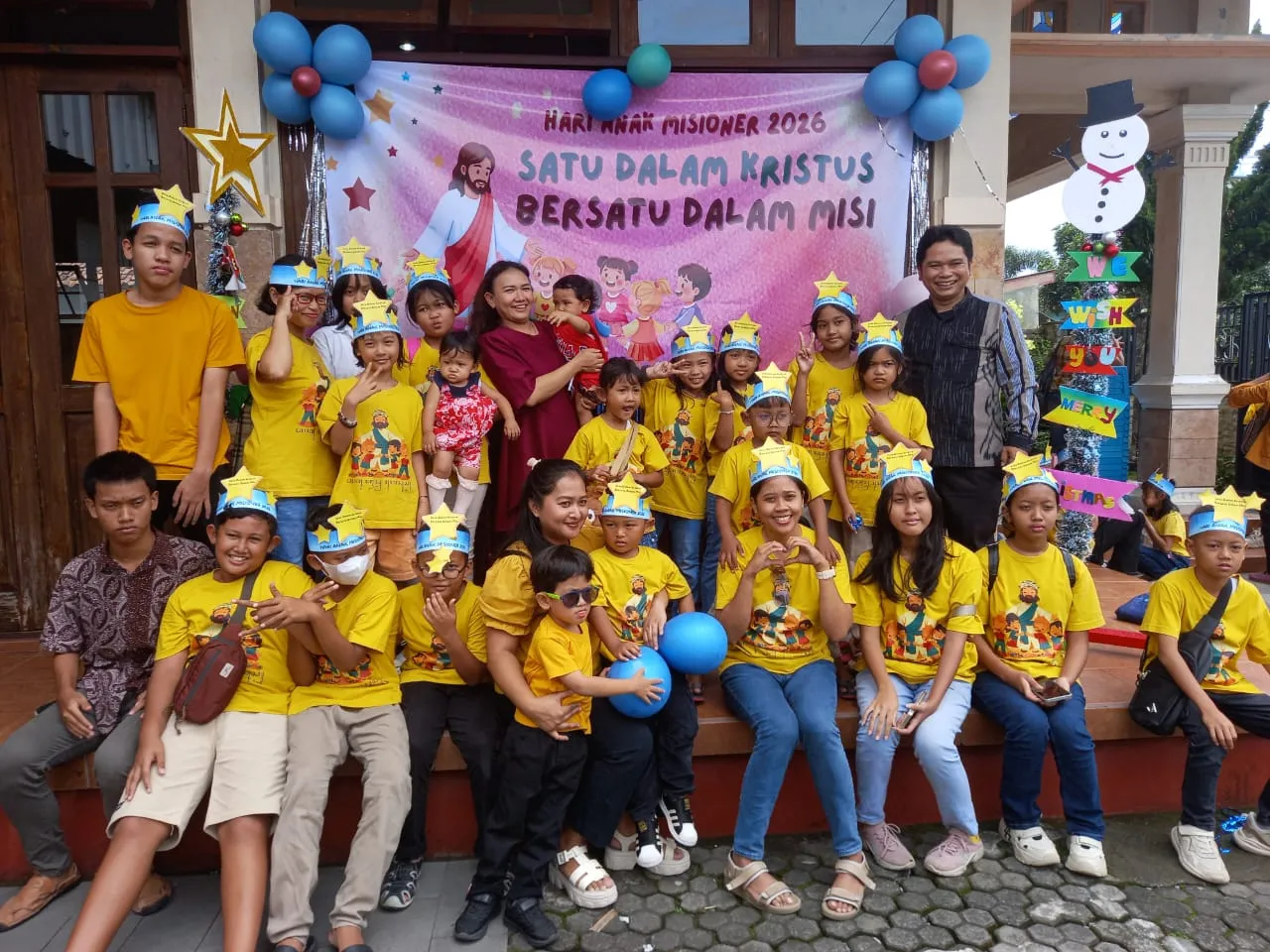 Momen acara Hari Anak Misioner Sedunia di Paroki Santo Yusuf Pekerja Mertoyudan, Kabupaten Magelang, Minggu, 4 Januari 2026/Dokumentasi Pribadi.