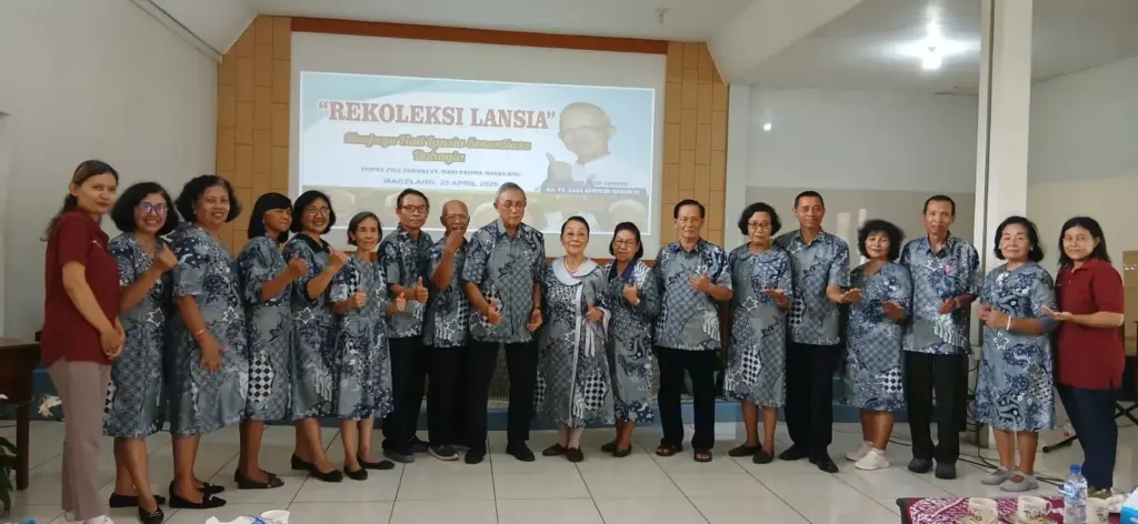 Momen Rekoleksi Pendampingan Iman Usia Lanjut (PIUL) yang diselenggarakan oleh Paroki Santa Maria Fatima Magelang pada Sabtu, 25 April 2026. Foto: Istimewa