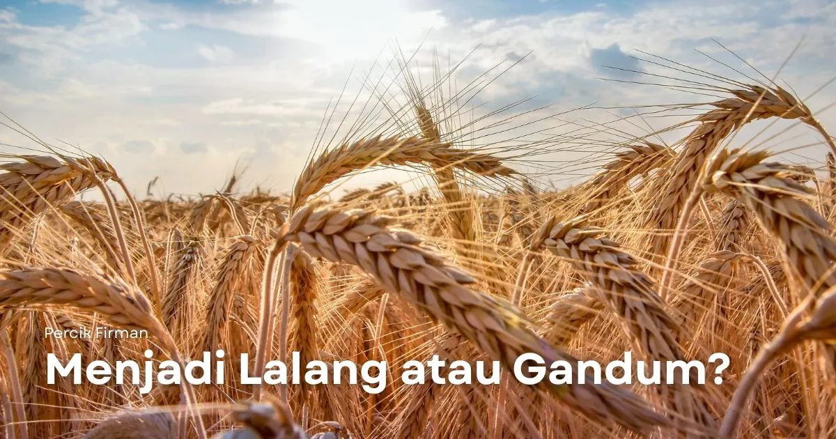 Percik Firman Menjadi lalang atau gandum