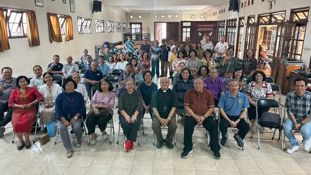 Momen acara Sarasehan Awam-Katekis dalam rangkaian acara HUT ke-70 Paroki St. Yusup Pekerja Mertoyudan Di Gedung Griya Witaka Paroki St. Yusup Pekerja Mertoyudan Magelang, Minggu, 27 September 2026. Foto: Istimewa.