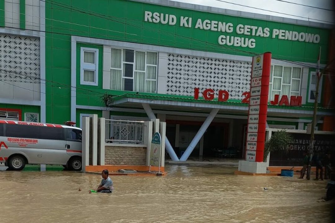 Salah satu kondisi banjir di Gubug